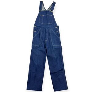 Vintage Lee Riders Overalls Women's Size 30 Blue Denim Dark Wash Workwear‎